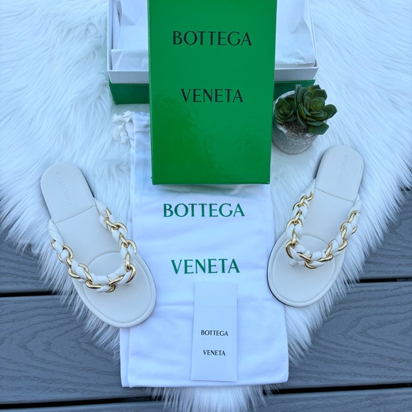 Bottega Veneta Shoes - Bottega Veneta Chain Flat Sandals